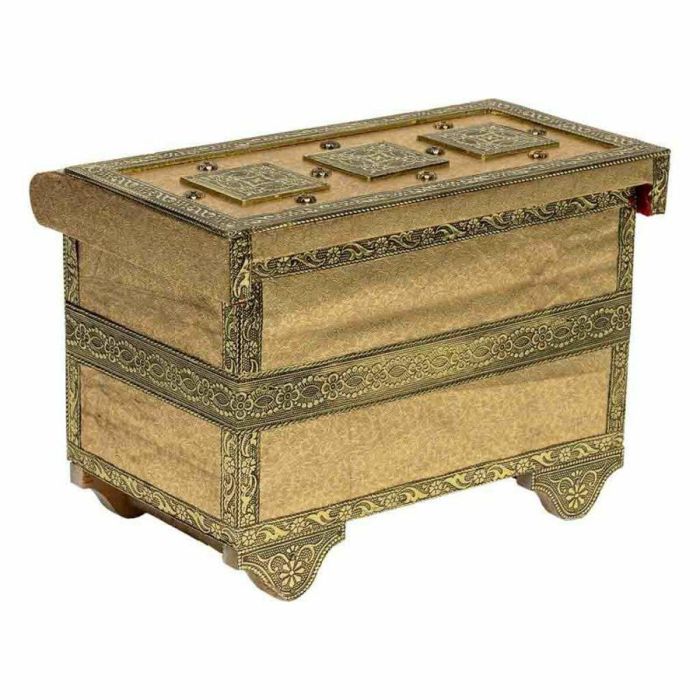 Caja-Joyero Alexandra House Living Dorado Aluminio Madera MDF 17 x 13 x 27 cm 2