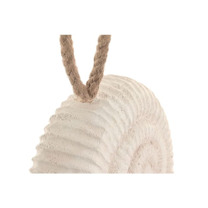 DKD Home Decor Hangzhou design 26b Sujetapuertas Mediterraneo Blanco Cemento Simil Piedra 8 x 16 x 20 cm (2 Unidades)