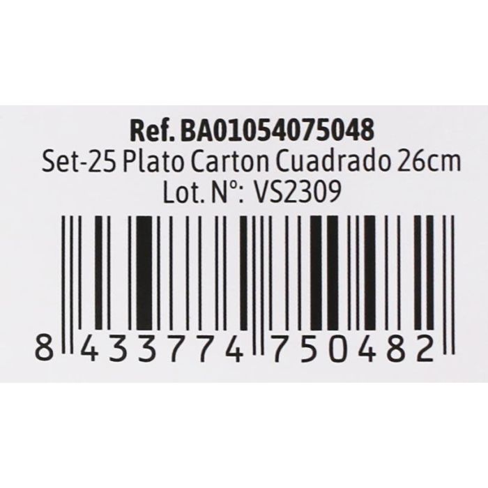 Algon Set de 25 Platos de Cartón Cuadrado con Laca de Soja, 26 cm (15 Unidades) 5