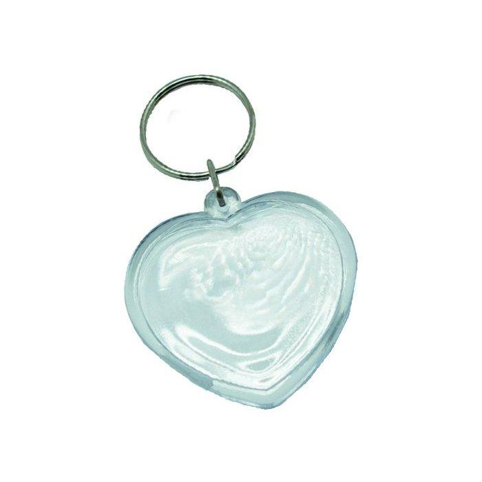 Llaveros Corazon Niefenver Plastico Cristal 4,5 Cm Pack De 6 Unidades