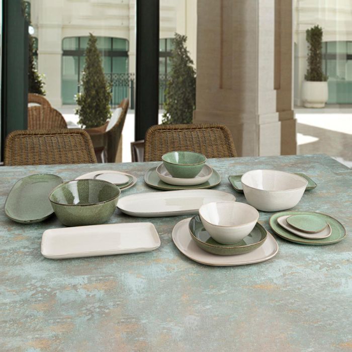Bidasoa Bol Cerámico Ikonic Blanco 15,8x15x7 cm - Set de 6 Unidades, Apto Lavavajillas y Microondas, Relieves Orgánicos 2