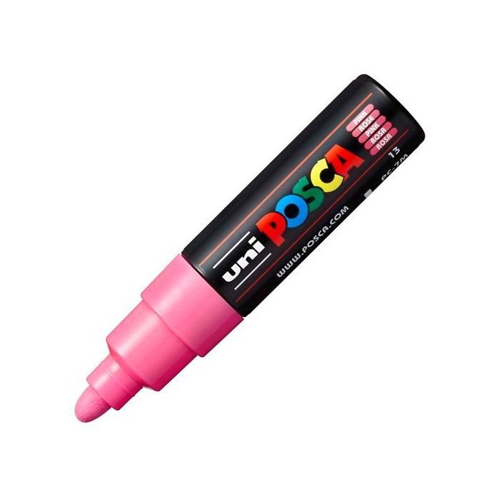 Posca Marcador Pc-7M No Permanente Punta Forma De Bala 4,5-5,5 mm Rosa Posca Marcador Pc-7M No Permanente Punta Forma De Bala 4,5-5,5 mm Rosa