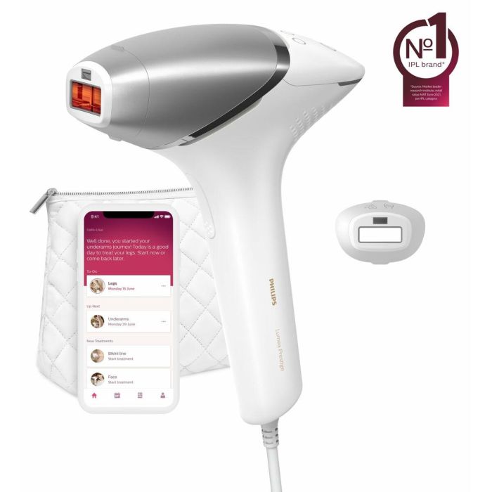 Philips BRI940/00 Depiladora Láser e IPL blanco/gris. Dispositivo de luz pulsada intensa para reducción de vello permanente. 4 Philips BRI940/00 Depiladora Láser e IPL blanco/gris. Dispositivo de luz pulsada intensa para reducción de vello permanente. 4