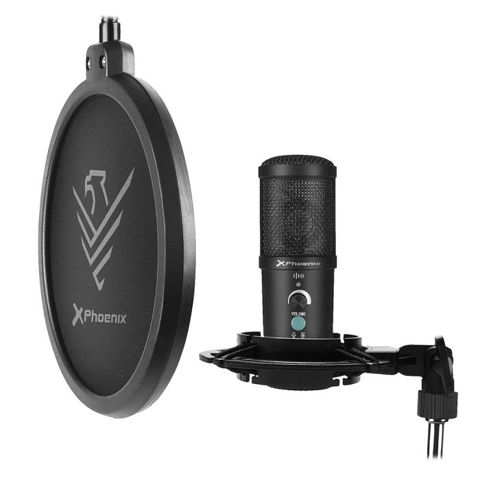 Phoenix technologies Micrófono Streamcast Pro U Kit Gaming para Streaming, Podcast y Grabaciones de Voz USB con Brazo Articulado y Accesorios 2