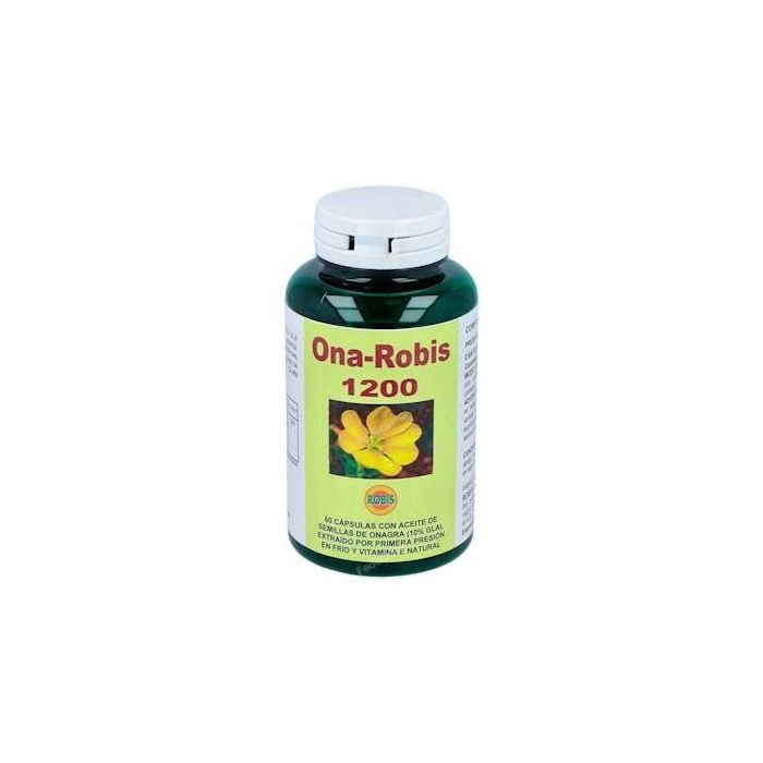 Robis Aceite de Onagra de primera presión en frío 1200 mg, Vitamina E, 60 Perlas - Piel y Bienestar Femenino