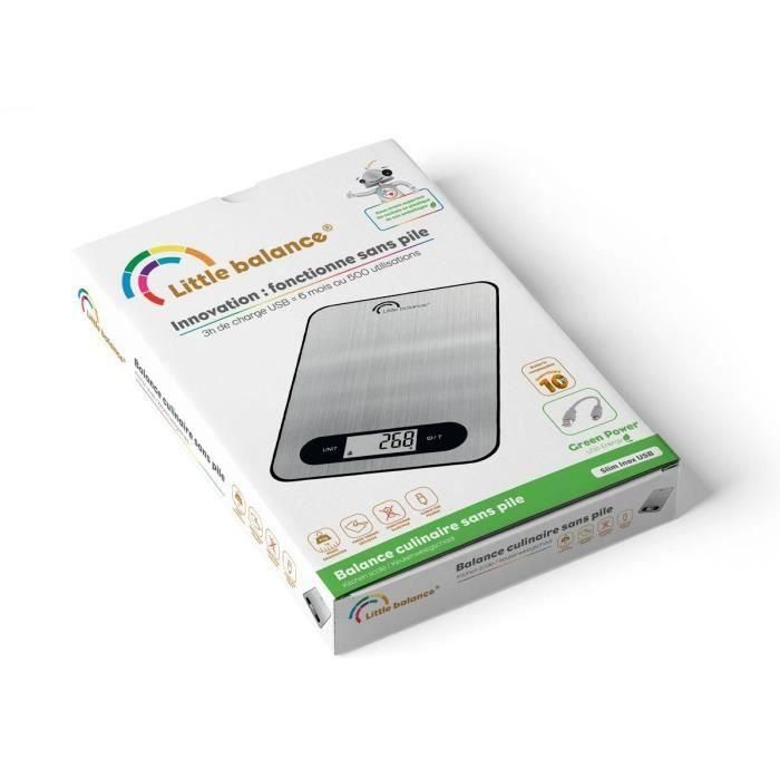 Báscula culinaria - Delgada - Acero inoxidable - USB - Reparable 1 Báscula culinaria - Delgada - Acero inoxidable - USB - Reparable 1