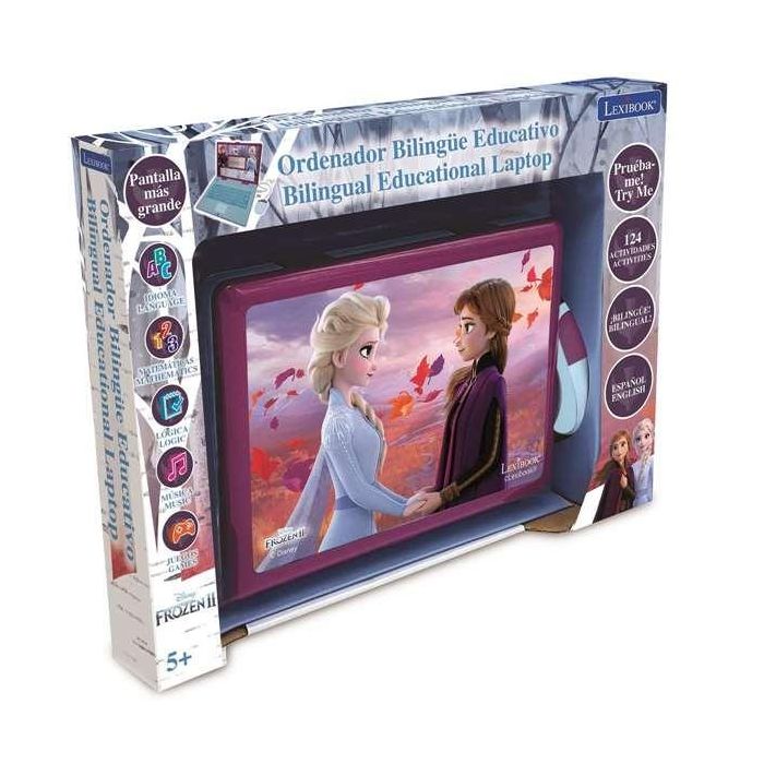Lexibook - Ordenador Portátil Educativo Bilingüe Frozen con 120 Actividades, Español/Inglés, Incluye Pilas, 34x4.6x25.5 cm Lexibook - Ordenador Portátil Educativo Bilingüe Frozen con 120 Actividades, Español/Inglés, Incluye Pilas, 34x4.6x25.5 cm
