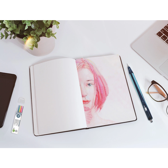 Liderpapel Minas Colores Surtidos Estuche 12 Minas Borrables 0,5 mm 6