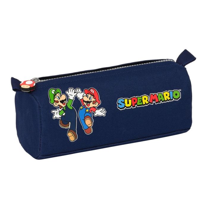 Estuche Escolar Super Mario Azul marino 21 x 8 x 7 cm