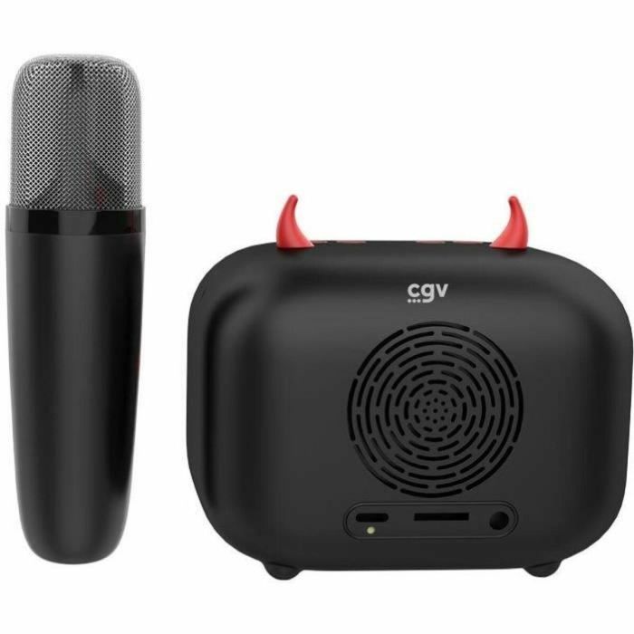 CGV Altavoz Bluetooth y Micrófono Inalámbrico Kit Karaoke AAAHZ85773, Efectos de Voz Mágicos, Batería 8h, Carga USB 3