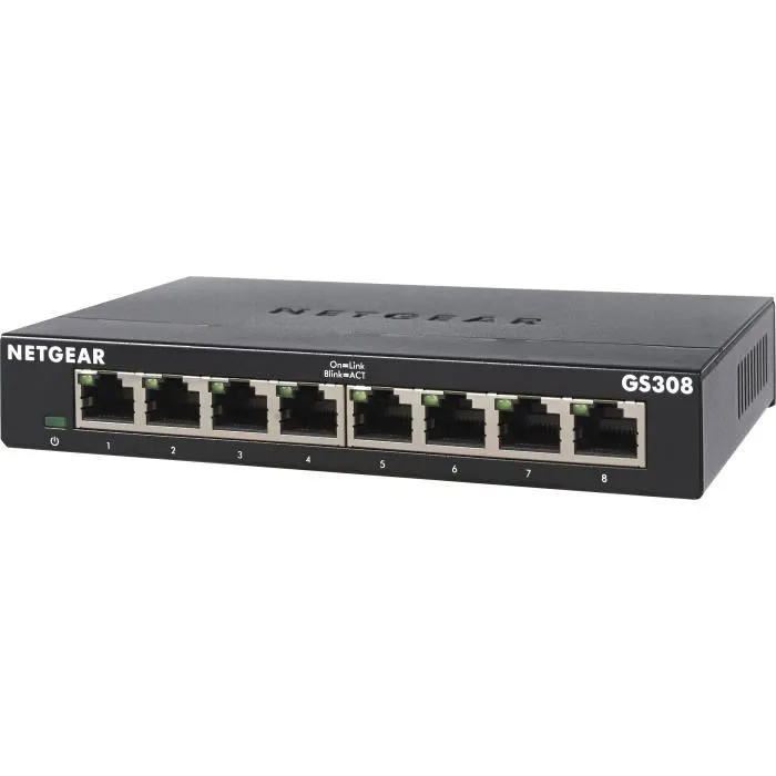 Netgear GS308v3 Switch Gigabit Ethernet No Gestionado de 8 Puertos RJ-45 10/100/1000Mbps Metálico para Oficina y Hogar 0 Netgear GS308v3 Switch Gigabit Ethernet No Gestionado de 8 Puertos RJ-45 10/100/1000Mbps Metálico para Oficina y Hogar 0
