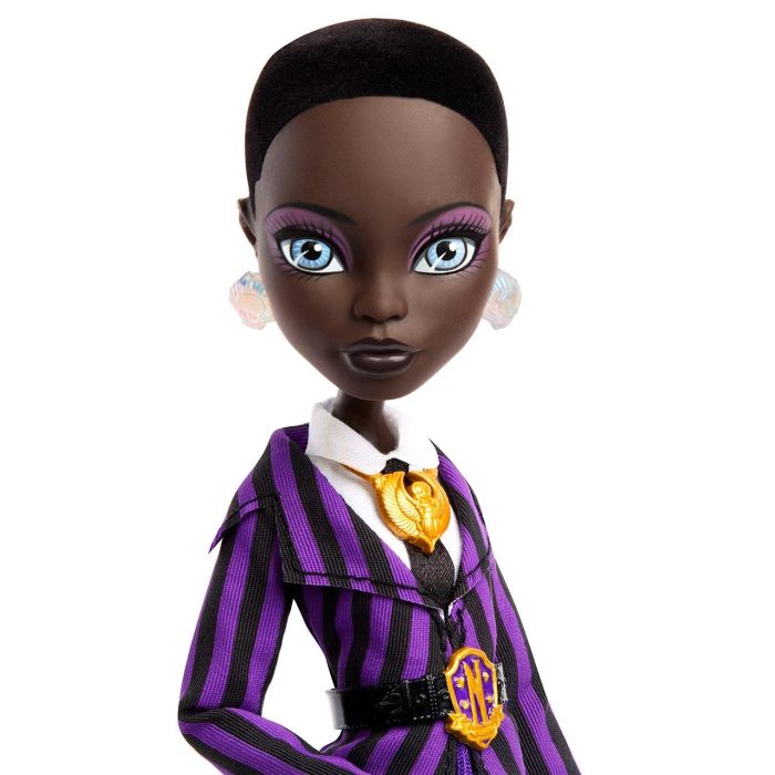 MONSTER HIGH Muñeca Bianca Barclay Jdr71 Wednesday Uniforme Academia Nevermore Monster High 3