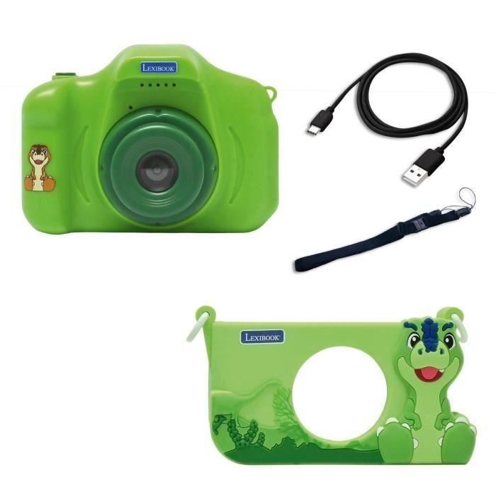 Lexibook AAAMW25470 - Cámara Digital para Niños con Protección Antigolpes de Dinosaurios 2