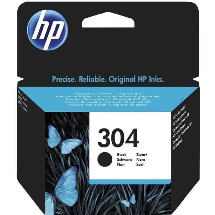 Cartucho de tinta negro original HP 304 para HP DeskJet 2620/2630/3720/3730 (N9K06AE) Cartucho de tinta negro original HP 304 para HP DeskJet 2620/2630/3720/3730 (N9K06AE)