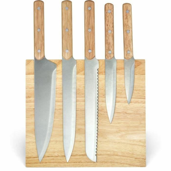 Livoo MEC136 - Juego de 5 cuchillos con hoja de acero inoxidable - Incluye soporte magnético - Medidas: 20 a 32,5 cm 4 Livoo MEC136 - Juego de 5 cuchillos con hoja de acero inoxidable - Incluye soporte magnético - Medidas: 20 a 32,5 cm 4