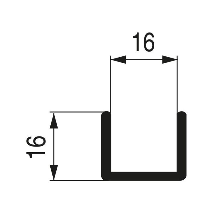 Perfil Horizontal ''U'' Espesor 16 Blanco 2,5M. Lacado Blanco. Herrajes Fab.Nacional (4 Unidades) 1 Perfil Horizontal ''U'' Espesor 16 Blanco 2,5M. Lacado Blanco. Herrajes Fab.Nacional (4 Unidades) 1