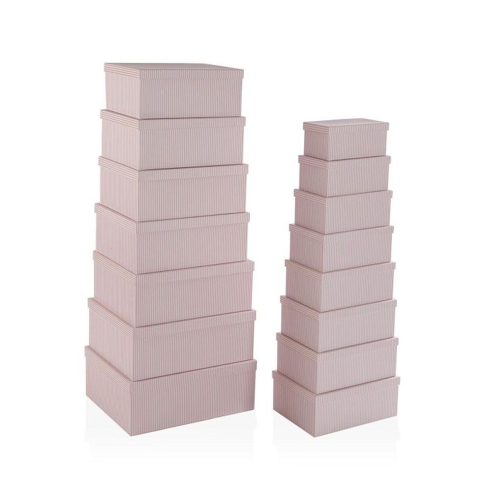 Juego de Cajas Decorativas Versa Cartón (15 Piezas) Juego de Cajas Decorativas Versa Cartón (15 Piezas)