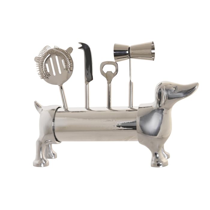 DKD Home Decor Coctel Glam - Set de 4 piezas con diseño de Perro, Inox Plateado 9x18x37cm 0 DKD Home Decor Coctel Glam - Set de 4 piezas con diseño de Perro, Inox Plateado 9x18x37cm 0