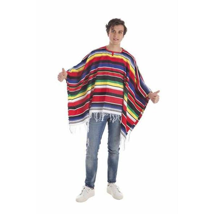 Disfraz adulto poncho mexicano monterrey talla l