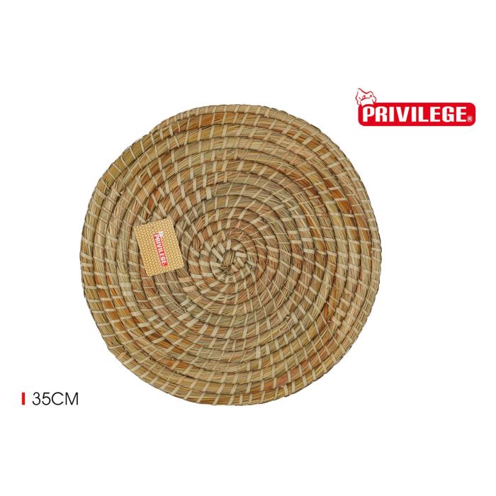 Salvamantel de mimbre redondo Ø35 cm - Privilege (16 Unidades) Salvamantel de mimbre redondo Ø35 cm - Privilege (16 Unidades)