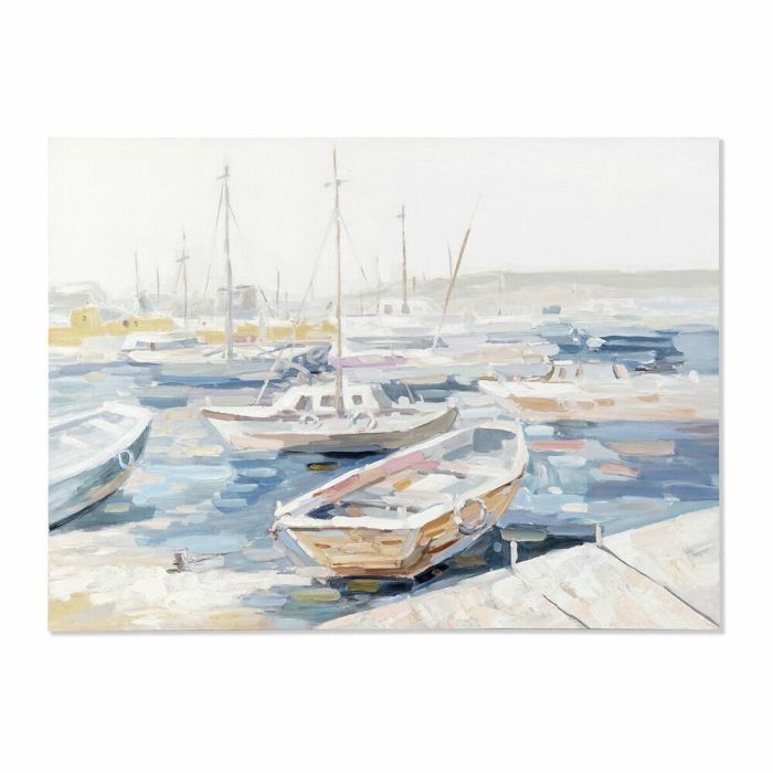 Cuadro DKD Home Decor Barco Mediterráneo (120 x 3,8 x 90 cm)