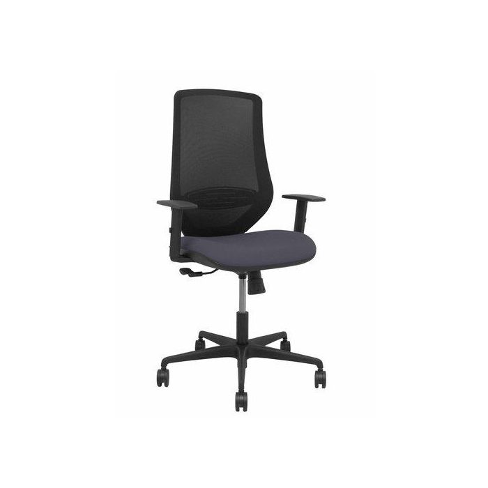 Silla Piqueras Y Crespo Mardos Brazos Regulables Ergonomica Mecanismo Basculante Respaldo Malla Negra Asiento Tapizado Bali Gris Oscuro