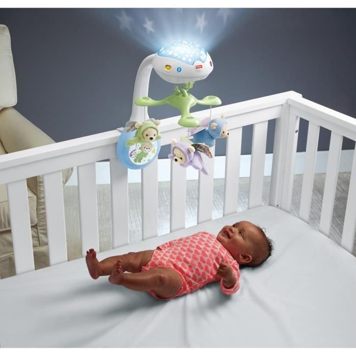 Fisher-Price Móvil Musical de Cuna Ositos Voladores para Bebé con Luz y Sonido, Edad Recomendada desde 1 Mes 1 Fisher-Price Móvil Musical de Cuna Ositos Voladores para Bebé con Luz y Sonido, Edad Recomendada desde 1 Mes 1