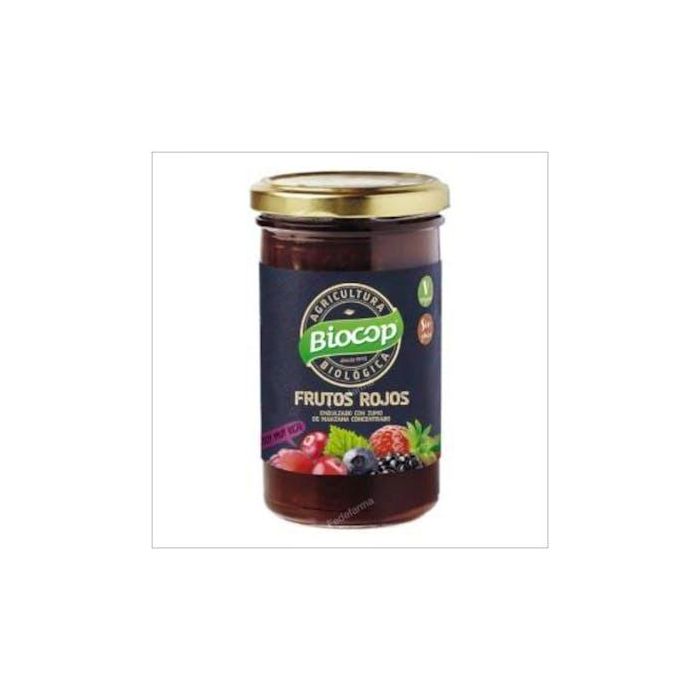 BIOCOP Compota de Frutos Rojos Bio 265g, elaboración con cocción mínima y endulzada con zumo de manzana