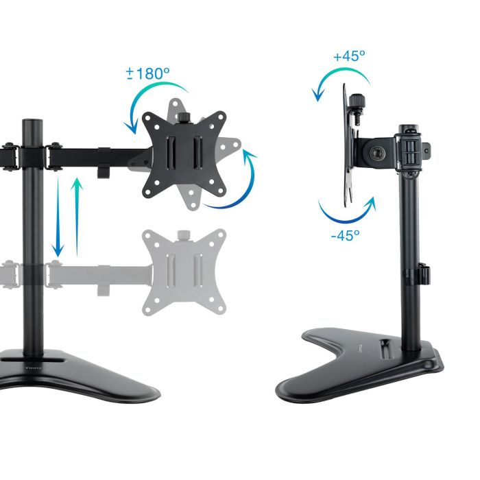 Soporte de Sobremesa para 2 Monitores TooQ DB1702TN-B/ Giratorio/ Inclinable/ hasta 9kg 1 Soporte de Sobremesa para 2 Monitores TooQ DB1702TN-B/ Giratorio/ Inclinable/ hasta 9kg 1