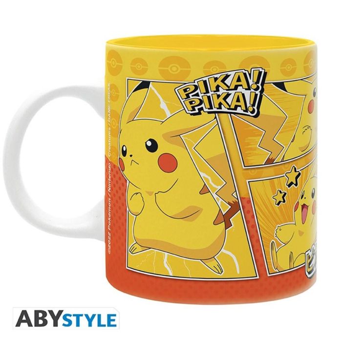 Abystyle Taza Pokémon Manga Pikachu, Cerámica 320ml, Apta Microondas y Lavavajillas