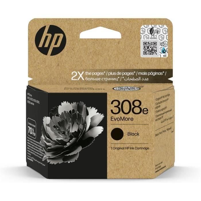 Hp Tinta Negro Envy Series 6110, 6120, 6130, 6520, 6530 - Nº 308E Alta Capacidad