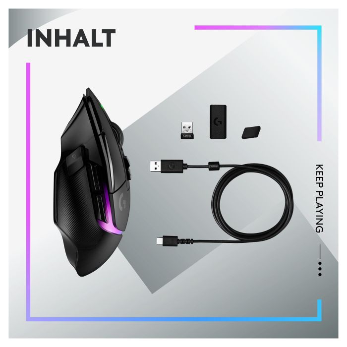 Logitech G502 X Plus Ratón Inalámbrico HERO 25K Negro 7