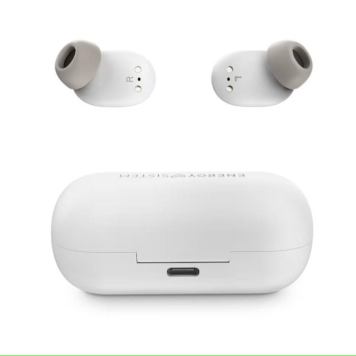 Energy Sistem 451838 Auriculares True Wireless Urban 3 Bluetooth 5.1, 25h Autonomía Total, Carga Inalámbrica Qi, Micrófono, Blanco 3