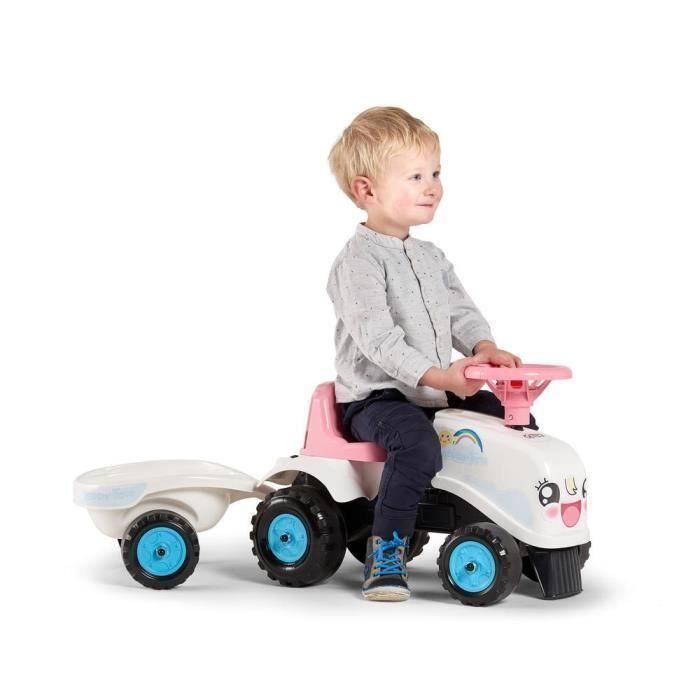 Falk Tractor Rainbow Farm con Remolque, Juguete Correpasillos Infantil para Niñas de 1 Año, Diseño Pastel, Fabricado en Francia 4 Falk Tractor Rainbow Farm con Remolque, Juguete Correpasillos Infantil para Niñas de 1 Año, Diseño Pastel, Fabricado en Francia 4