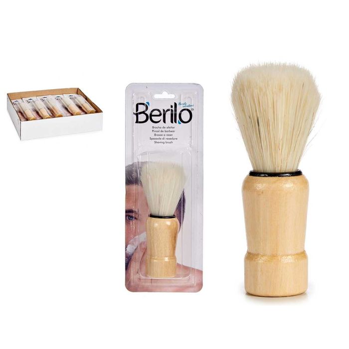 Brocha de Afeitar con Mango de Madera Berilo - 4x10x4 cm (48 Unidades) Brocha de Afeitar con Mango de Madera Berilo - 4x10x4 cm (48 Unidades)