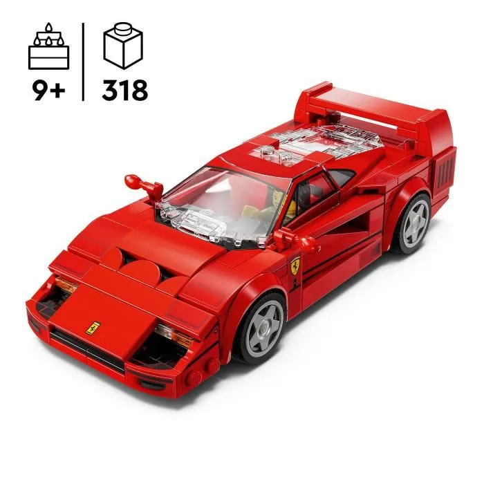 LEGO 76934 Ferrari F40 Supercar - Vehículo de juguete para niños y niñas