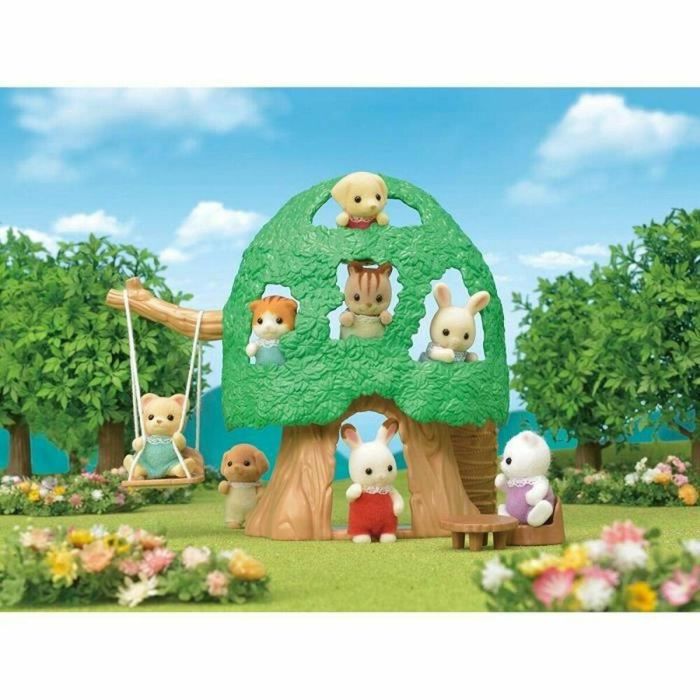 Sylvanian Families 5318 Cabaña para Bebé Ardilla Roja y Figura de Juguete - Set Temático Guardería Infantil
