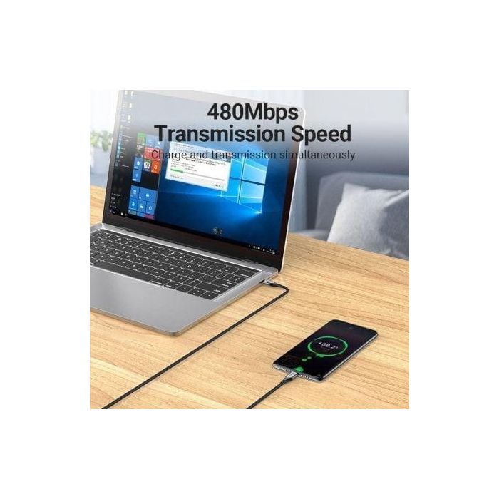 Vention TAEHG Cable USB-C Macho a USB-C Macho 100W 480Mbps 1.5m Gris 3