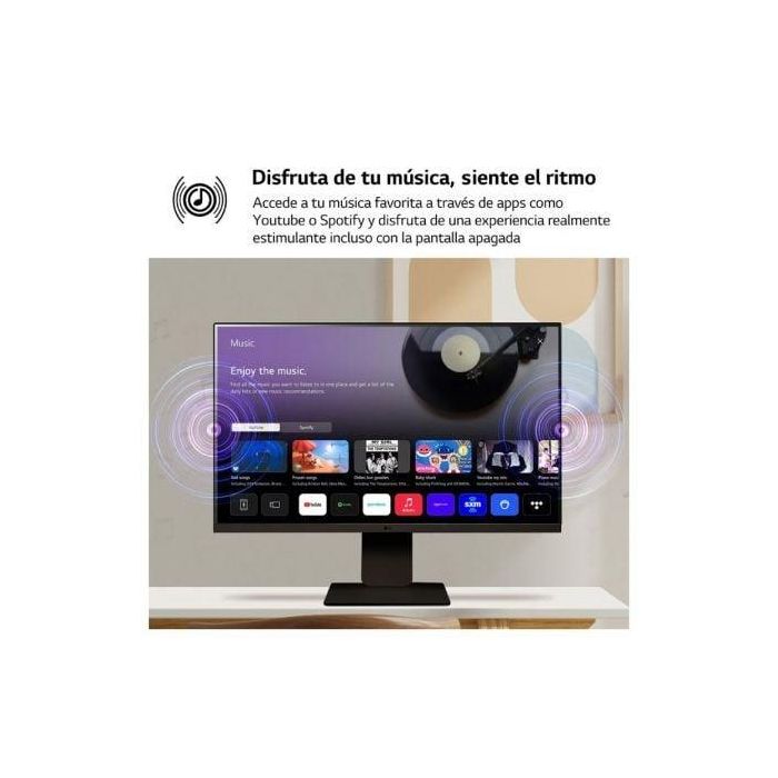 LG MyView 27SR50F-B Smart Monitor 27 pulgadas Full HD 1080p IPS Smart TV webOS 23 HDR10 Altavoces estéreo y conectividad multimedia Negro 3 LG MyView 27SR50F-B Smart Monitor 27 pulgadas Full HD 1080p IPS Smart TV webOS 23 HDR10 Altavoces estéreo y conectividad multimedia Negro 3