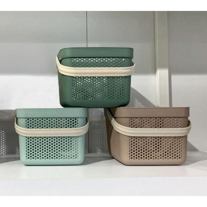 Cesta Multiusos Plástico 23.5 x 23.5 x 18.5 cm - Confortime (24 Unidades) 2 Cesta Multiusos Plástico 23.5 x 23.5 x 18.5 cm - Confortime (24 Unidades) 2