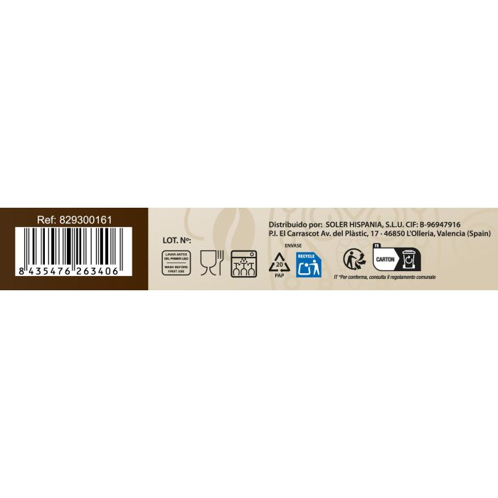 Set de 3 Tazas de Café 8 Cl Lima Panal - Inde (24 Cajas) 7 Set de 3 Tazas de Café 8 Cl Lima Panal - Inde (24 Cajas) 7