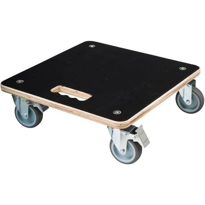 Carrito para plantas Nature Square 38x38 cm madera negra 446407