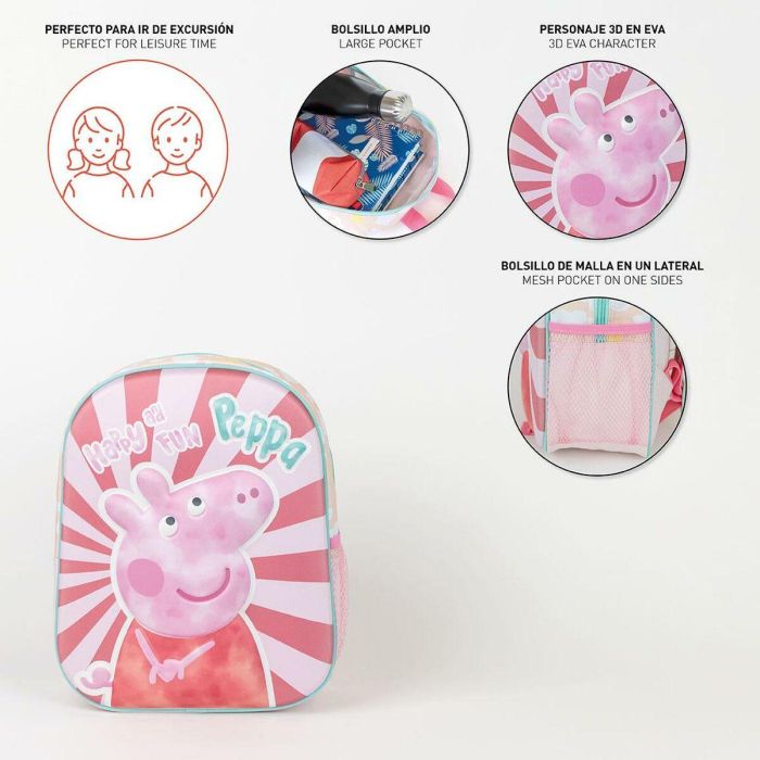 Mochila infantil 3D peppa pig 25.0 x 31.0 x 10.0 cm 4 Mochila infantil 3D peppa pig 25.0 x 31.0 x 10.0 cm 4