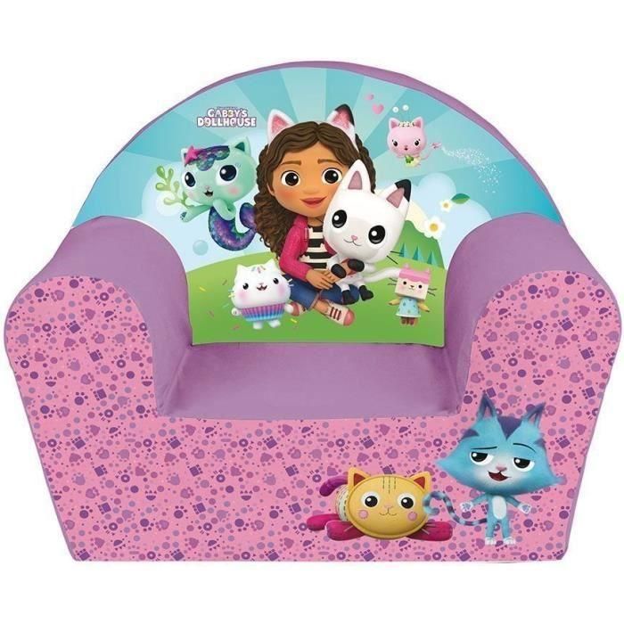 Sillón club para niños GABBY Y LA CASA MÁGICA - Fun House - L.52 x P.33 x H.42 cm - origen Francia Sillón club para niños GABBY Y LA CASA MÁGICA - Fun House - L.52 x P.33 x H.42 cm - origen Francia