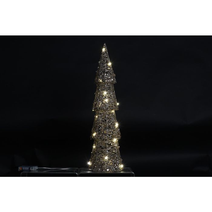 Decoracion Luminosa Navidad Moderna DKD Home Decor Blanco Champan 16 x 60 x 16 cm (2 Unidades) 1