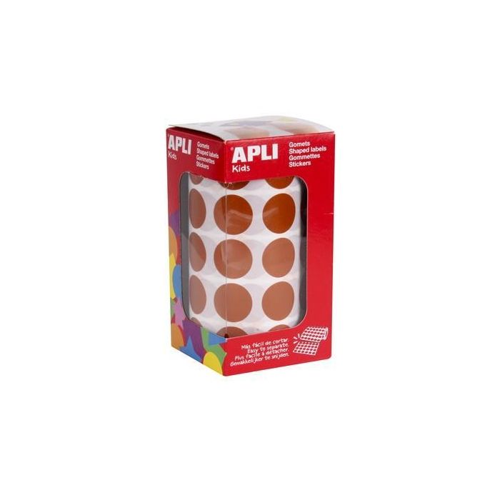 Apli Gomets Redondos 20 mm Rollo Marron Apli Gomets Redondos 20 mm Rollo Marron