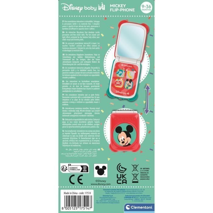 CLEMENTONI - Teléfono plegable - Mickey 4 CLEMENTONI - Teléfono plegable - Mickey 4