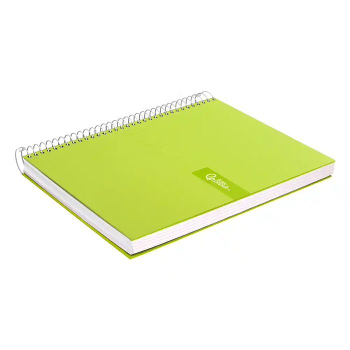 Liderpapel Cuaderno Espiral A4 Crafty Tapa Forrada 80 Hojas 90gr Cuadro 4mm con Margen Color Verde 4