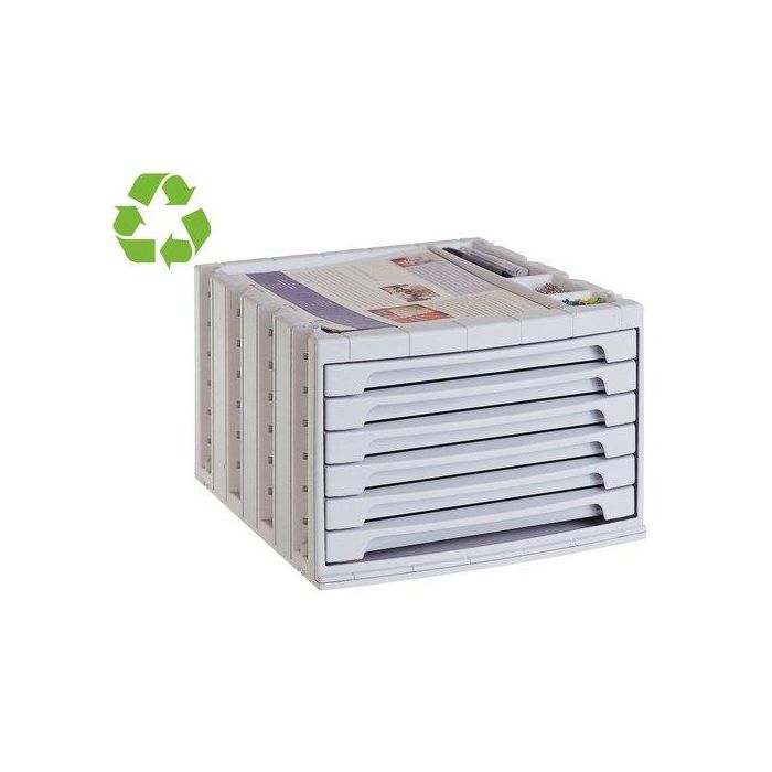 Modulo 6 Cajones Archivo 2000 Gris