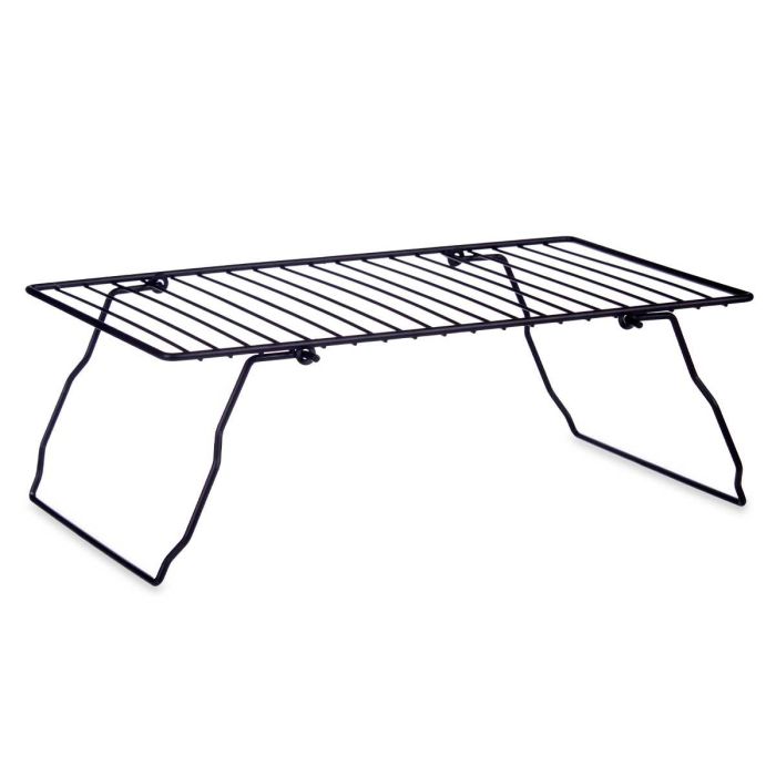 Soporte Negro Metal Estantería Plegable Kinvara 24x37.5x24.5 cm (8 Unidades) 1 Soporte Negro Metal Estantería Plegable Kinvara 24x37.5x24.5 cm (8 Unidades) 1